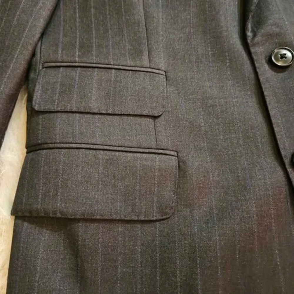 Jos A Bank Reserve REDA 1865 100% Wool Pinstripe Blazer 40 Short Slim Fit